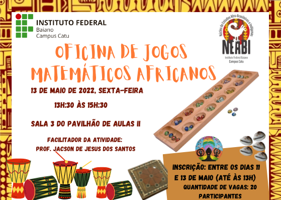 Campus Catu » OFICINA DE JOGOS MATEMÁTICOS AFRICANOS