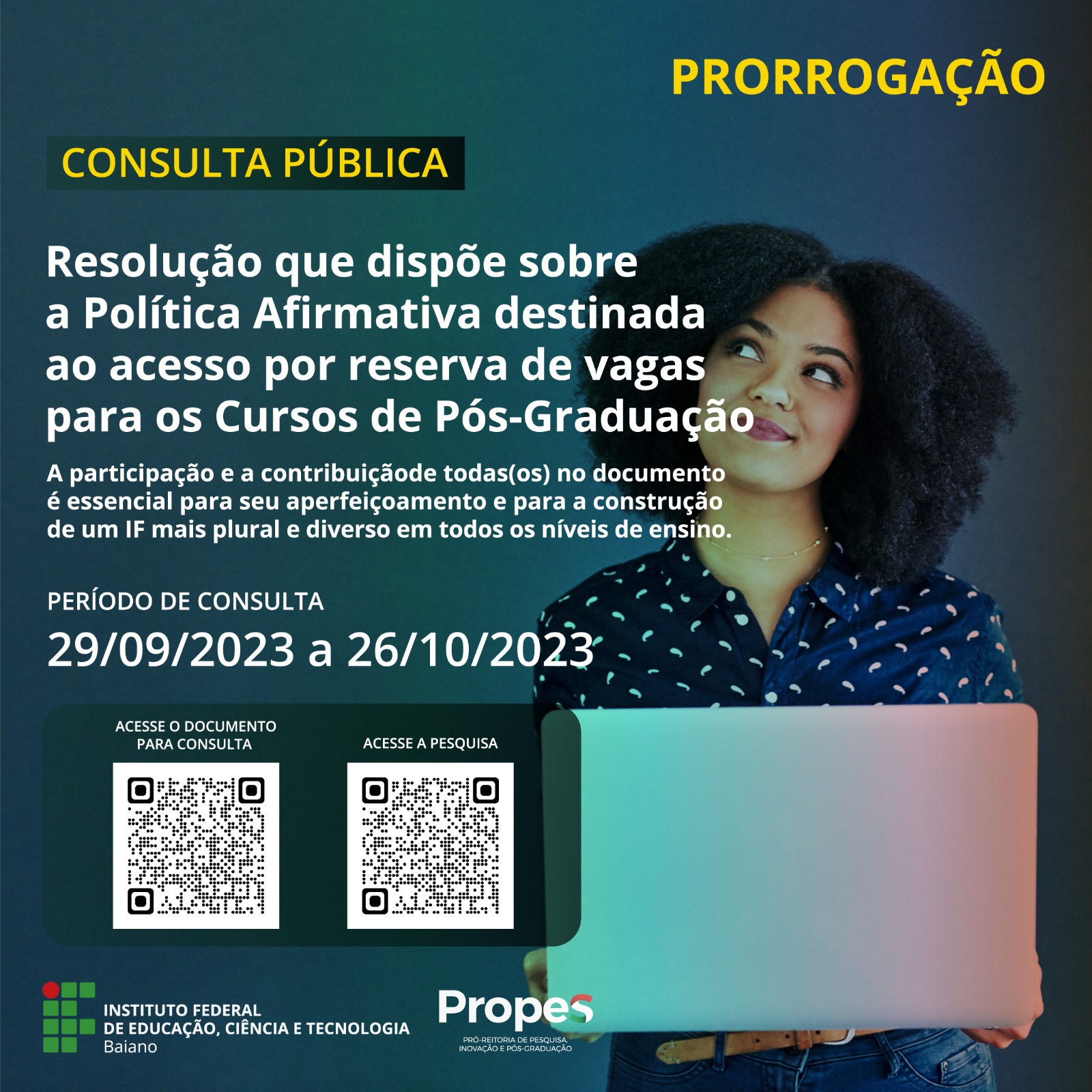 Campus Catu » PRORROGAÇÃO CONSULTA PÚBLICA