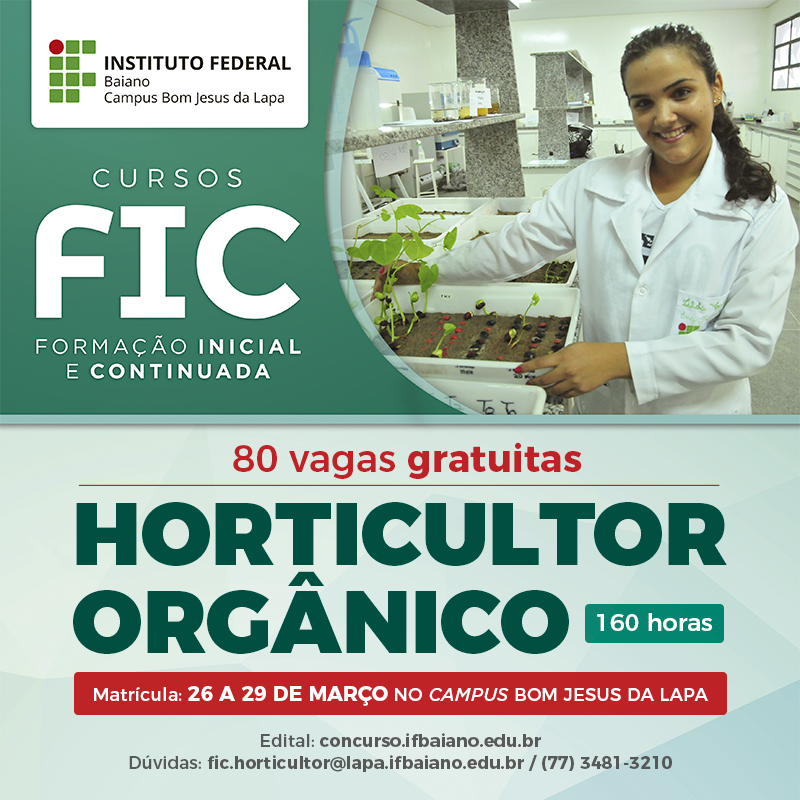 Curso FIC Horticultor Orgânico