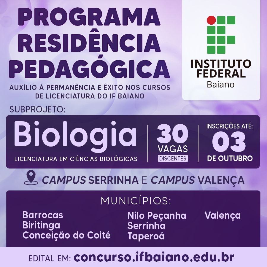 IFBA lança editais para Processo Seletivo 2019 — IFBA - Instituto Federal  de Educação, Ciência e Tecnologia da Bahia Instituto Federal da Bahia