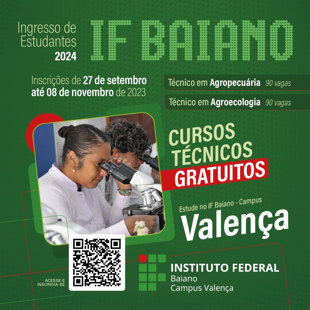 Ifba segue com inscrições abertas em 22 cidades da Bahia para quase seis  mil vagas em cursos técnicos